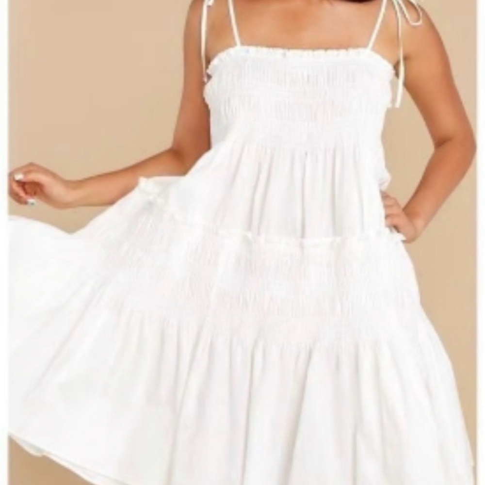 White Ruffle Sundress